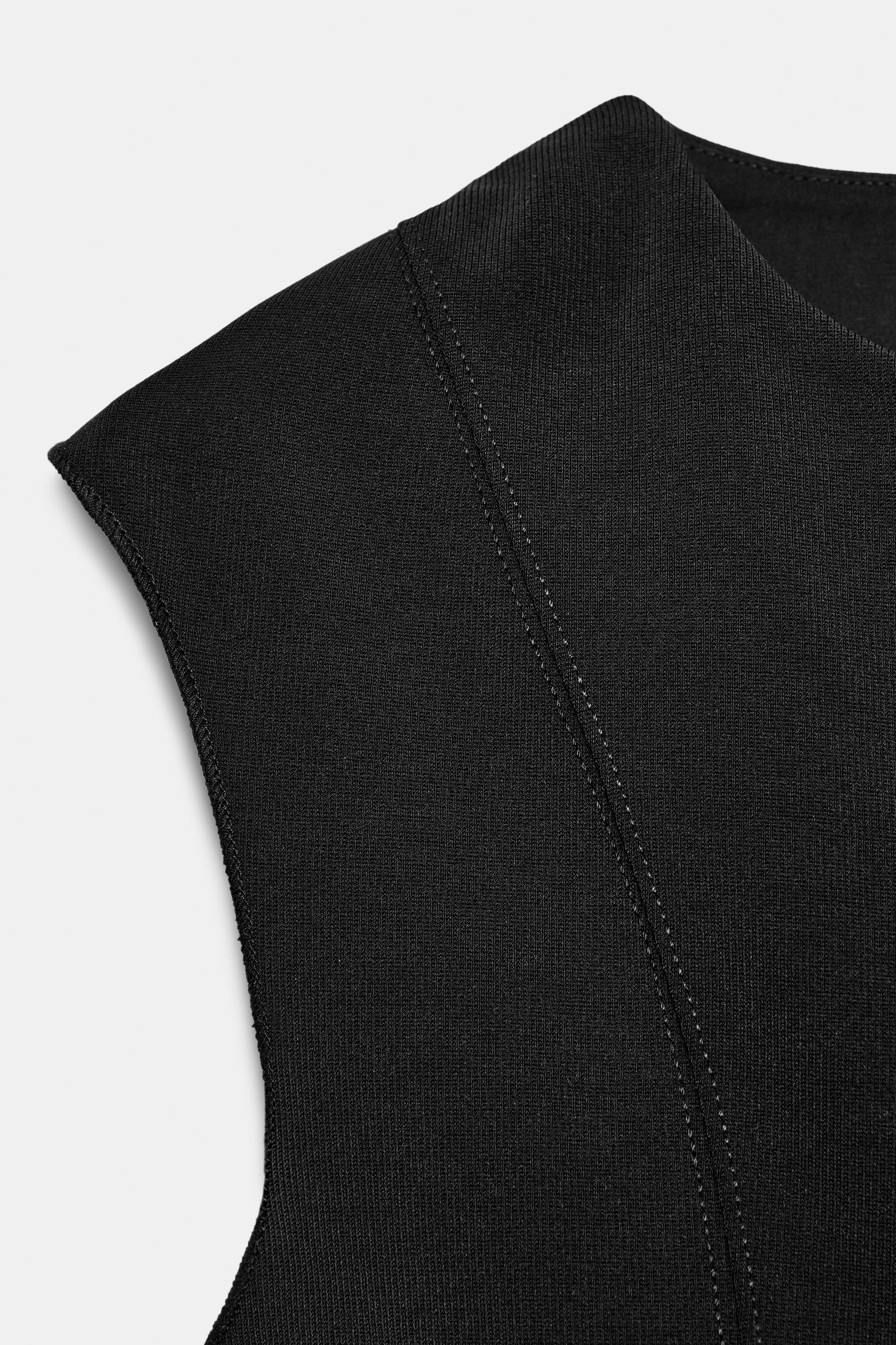 Женские жилеты Zara CONTRAST STITCHING VEST — фото 7