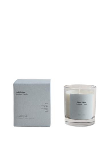 (200 GR) DUFTKERZE LIGHT COTTON - Weiss von Zara