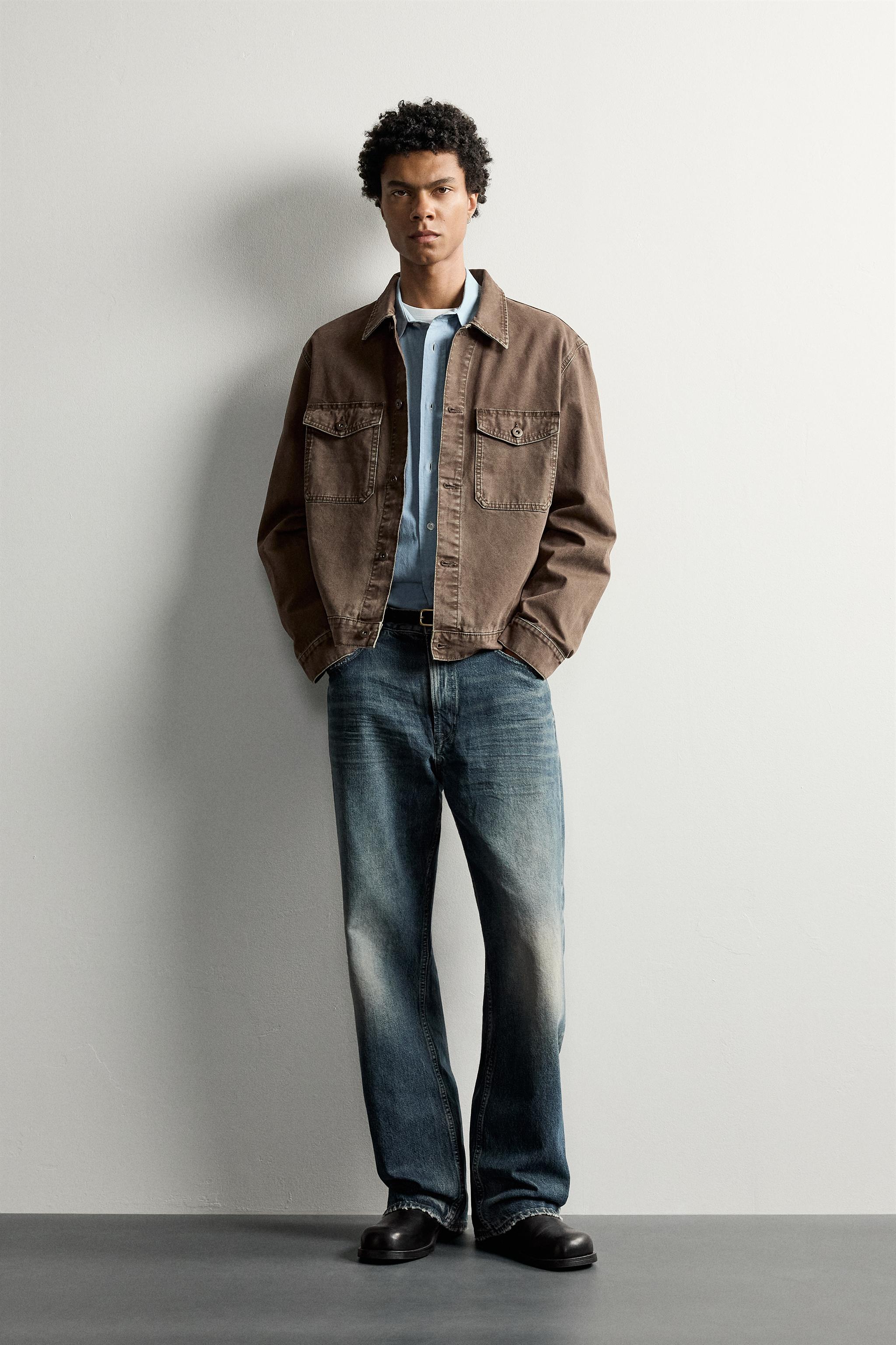 BASIC DENIM JACKET - Brown | ZARA United States