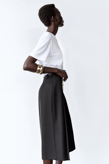 LONG BERMUDA SHORTS WITH CHAIN BELT - Black by Zara - Image 3