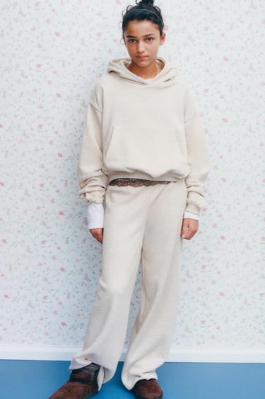 PANTALÓN JOGGING WIDE LEG - Arena / Vigoré de Zara