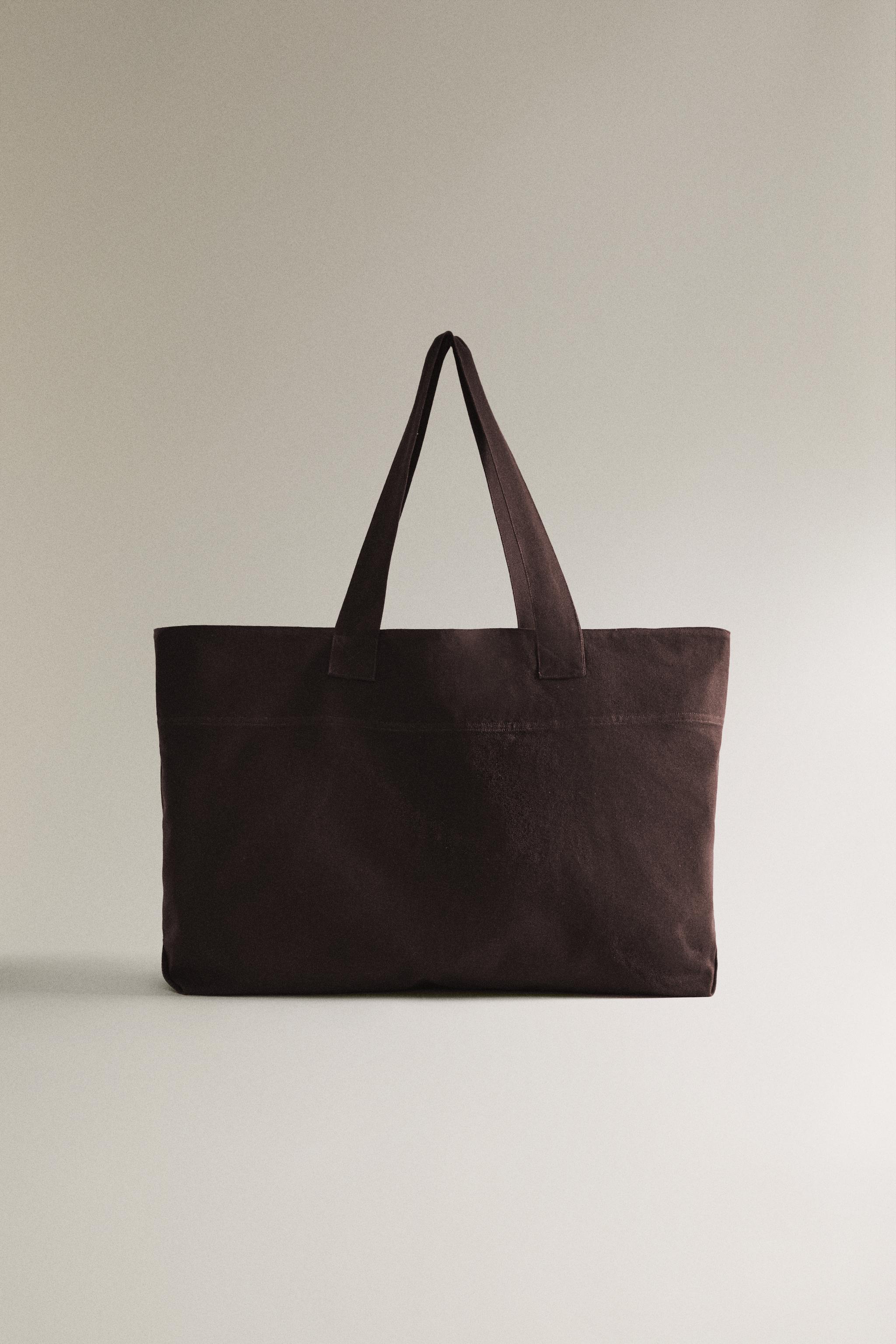 PLAIN COLOR COTTON BEACH BAG