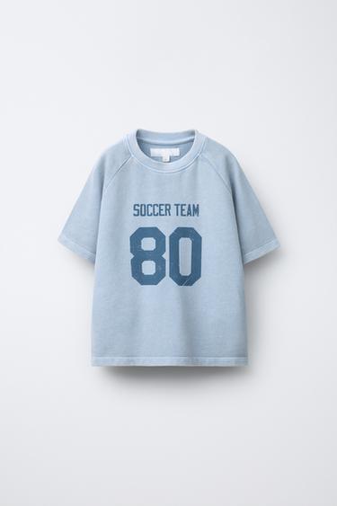 ÁO PHÔNG IN HỌA TIẾT TAY RAGLAN - Xanh dương từ Zara