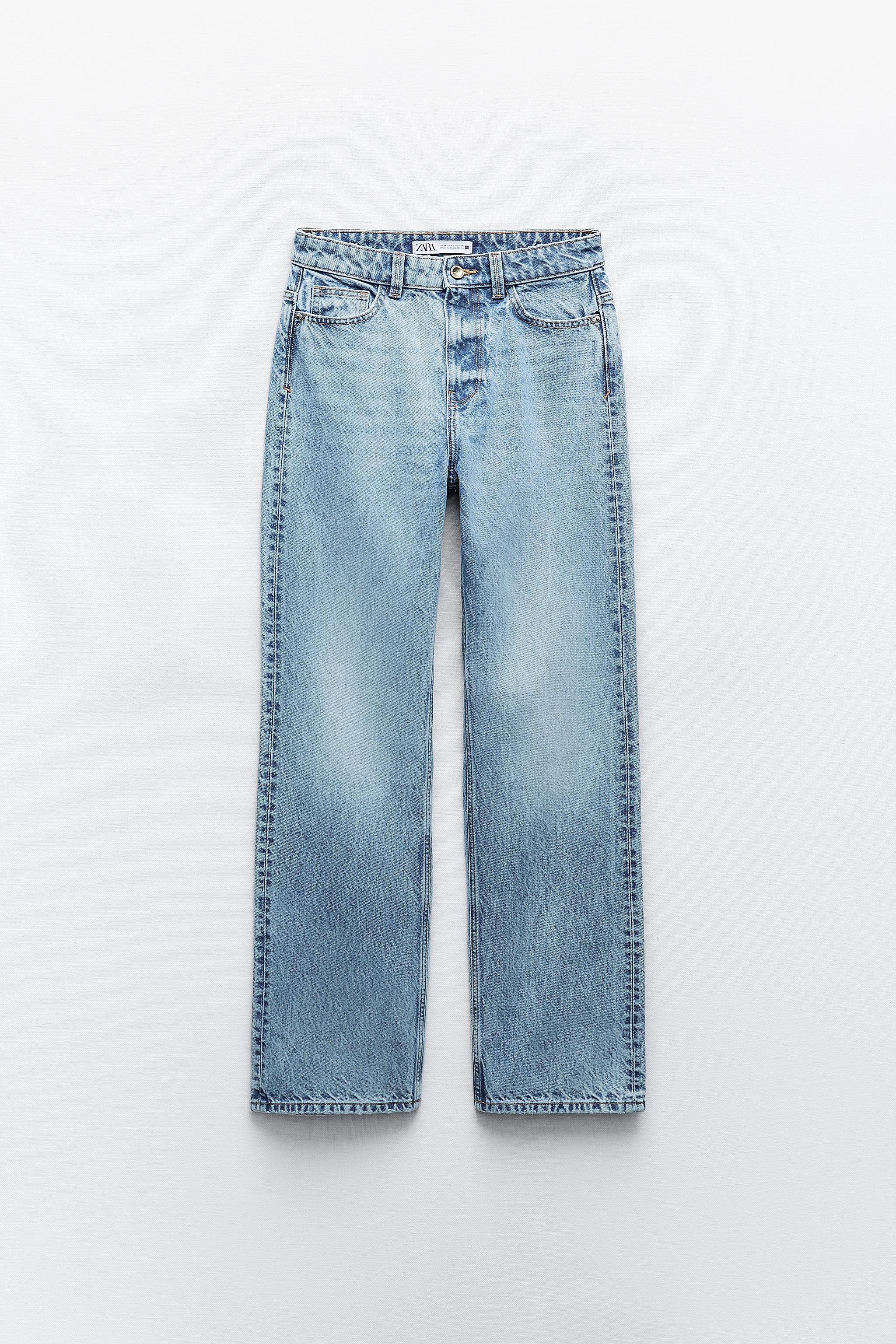 HIGH-WAISTED FULL LENGTH Z1975 STRAIGHT LEG JEANS - Light blue