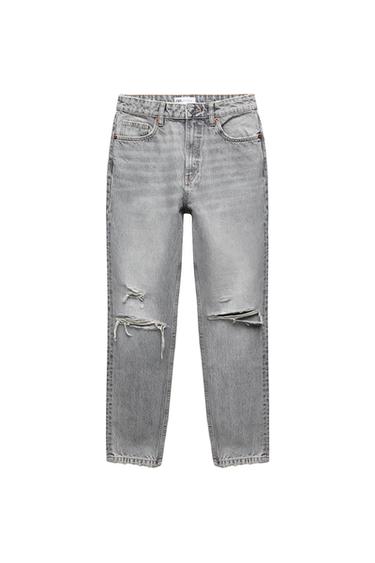 ΤΖΙΝ TRF MOM FIT ΜΕ ΣΚΙΣΙΜΑΤΑ