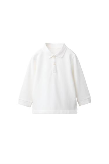 ENSFARVET PIKÉ-POLOSHIRT - Hvid fra Zara