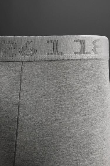 LOT DE 3 BOXERS - Gris chiné de Zara - Image 8