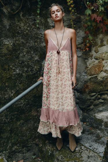 FLORAL PATCHWORK DRESS - Multicoloured by Zara - Image 1