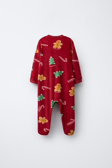 GRENOUILLÈRE EN VELOURS À ARBRES ET BISCUITS - Rouge de Zara - Image 1