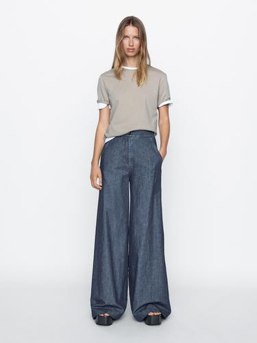 Zara High-waist super wide-leg jeans - Mid-blue - Image 0