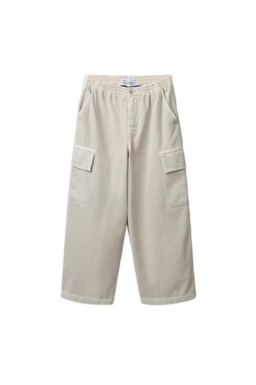 PANTALÓN RECTO CARGO - Crudo medio de Zara