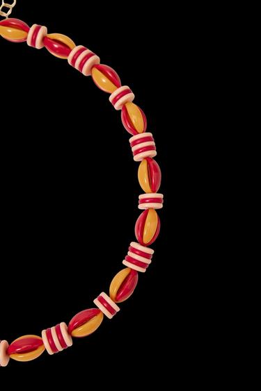 Zara LIMITED EDITION LARGE BEAD NECKLACE - Multicolored