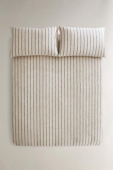Zara DYED THREAD DUVET COVER - Light beige - Image 0