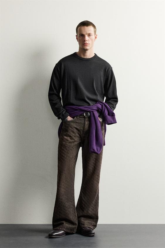 JEANS BOCA DE SINO FIT - Carvão da Zara - Imagem 0