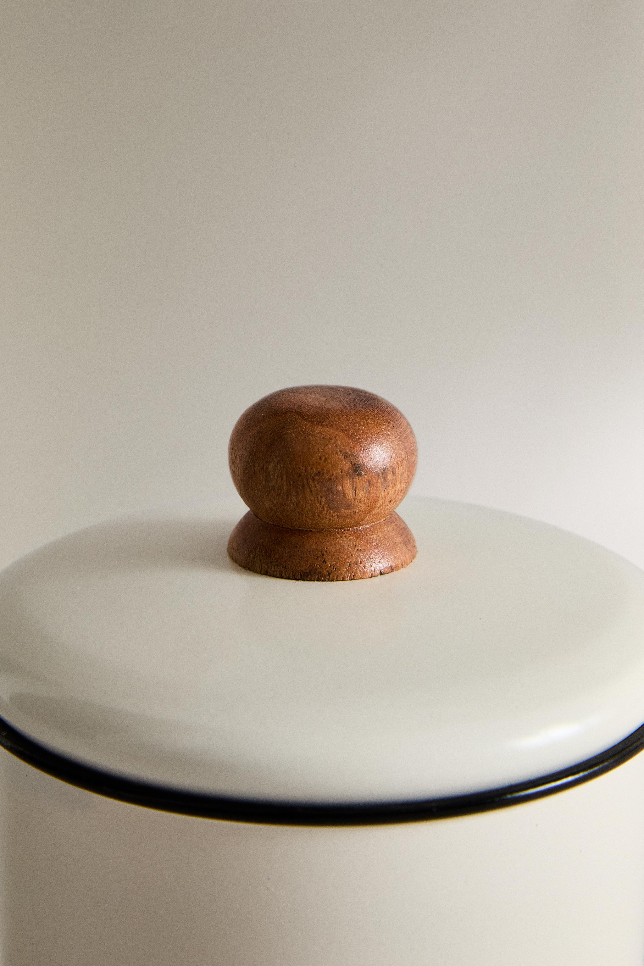 SMALL ENAMELED PET TREATS JAR