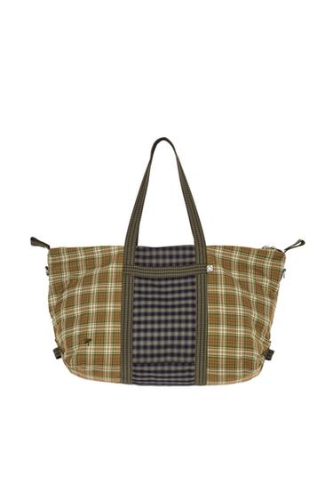 Zara WOVEN SHOPPER BAG - Green