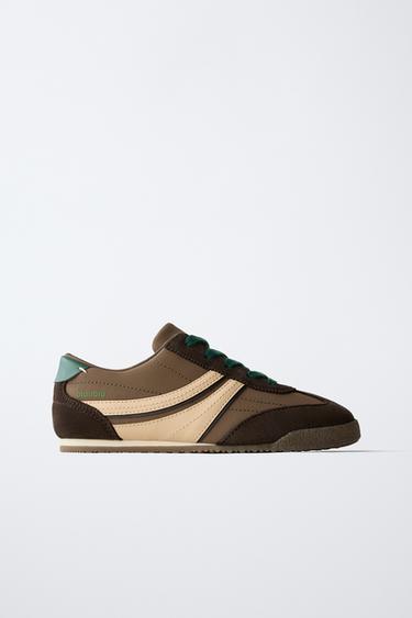 Zara COLORBLOCK SNEAKERS - Brown