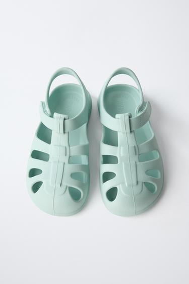 SANDALES STYLE PLAGE PIEDS NUS - Vert menthe de Zara - Image 7