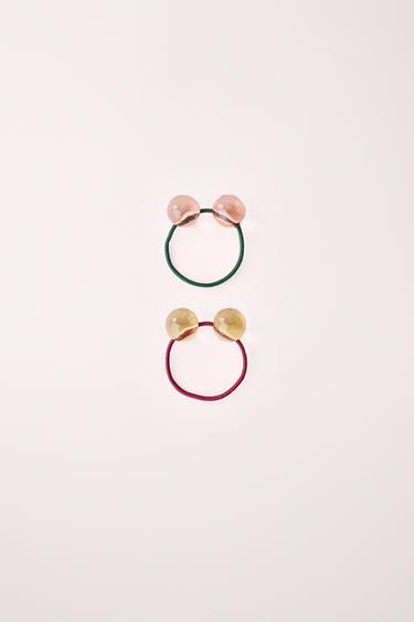 2-PACK OF SHAPED SCRUNCHIES CREATED BY CARAMEL LONDON X ZARA - Mustard by Zara