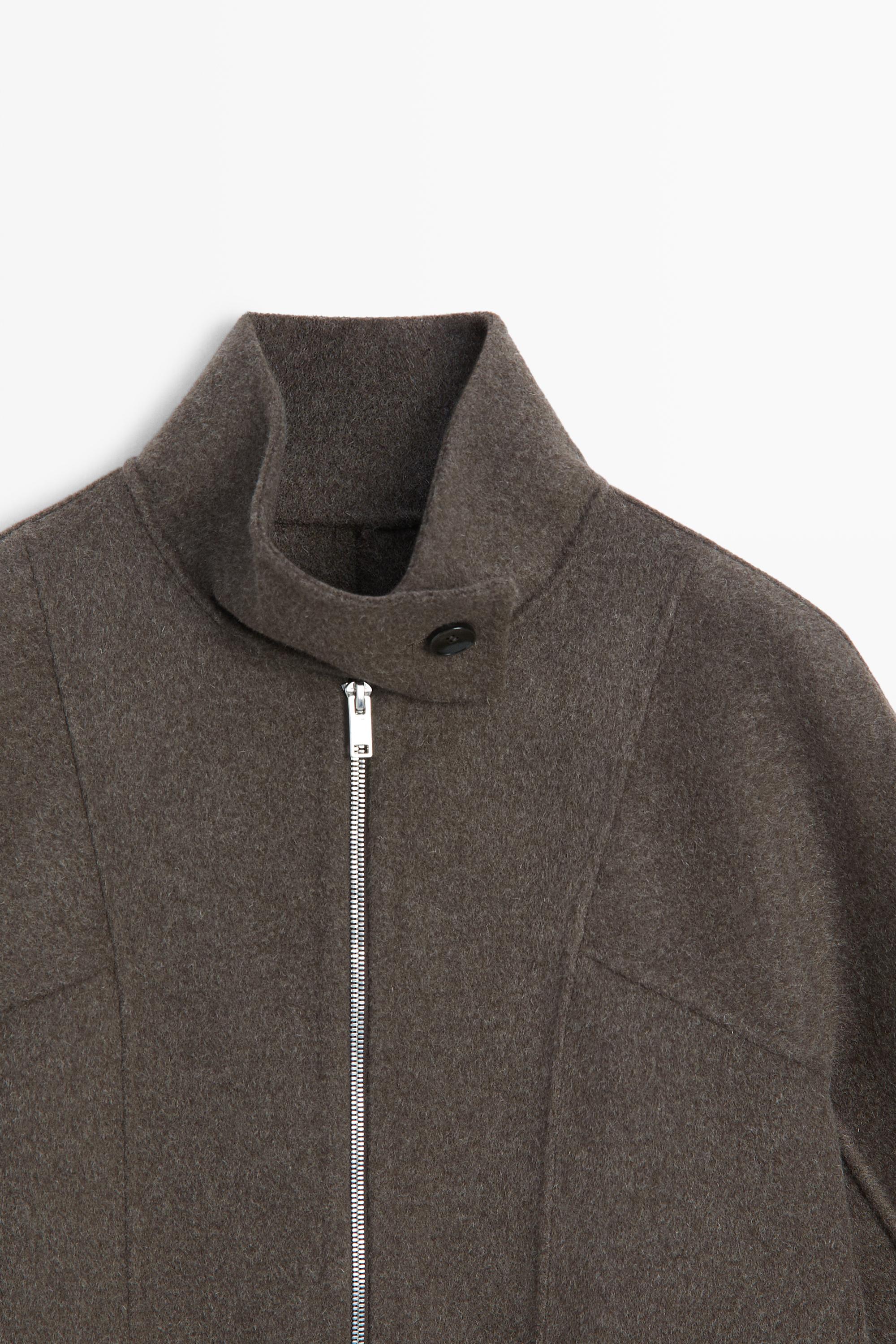 Blouson bomber en mélange de laine