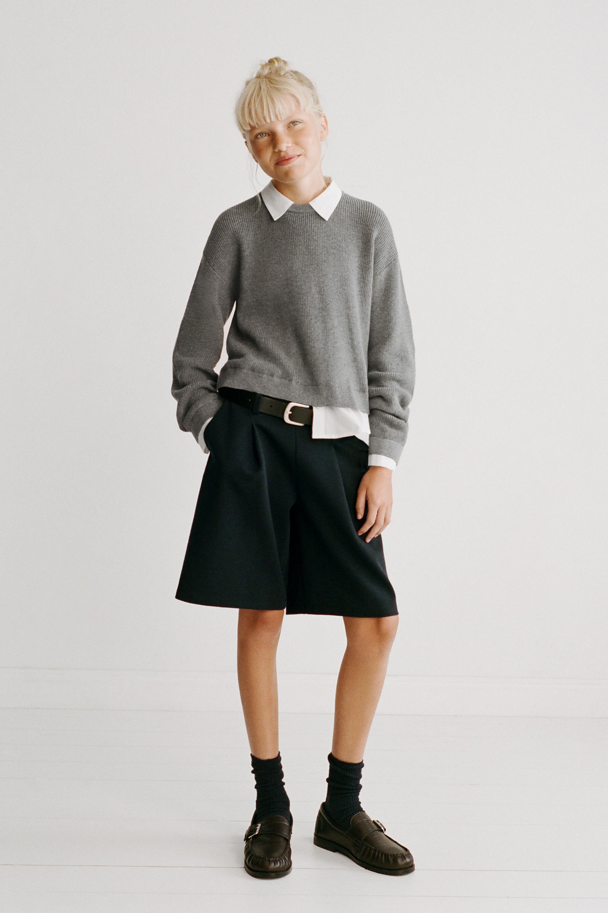 ZARA - ZARA デタッチャブルネック ウールセーター デタッチャブルカラー ニットセーター - グレー | ZARA Japan / 日本