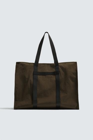 TECHNICAL TOTE BAG - Brown by Zara - Image 0