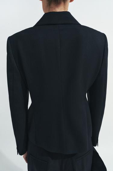 Zara ZARA WOMAN COLLECTION 羊毛合身西裝外套 - 黑色