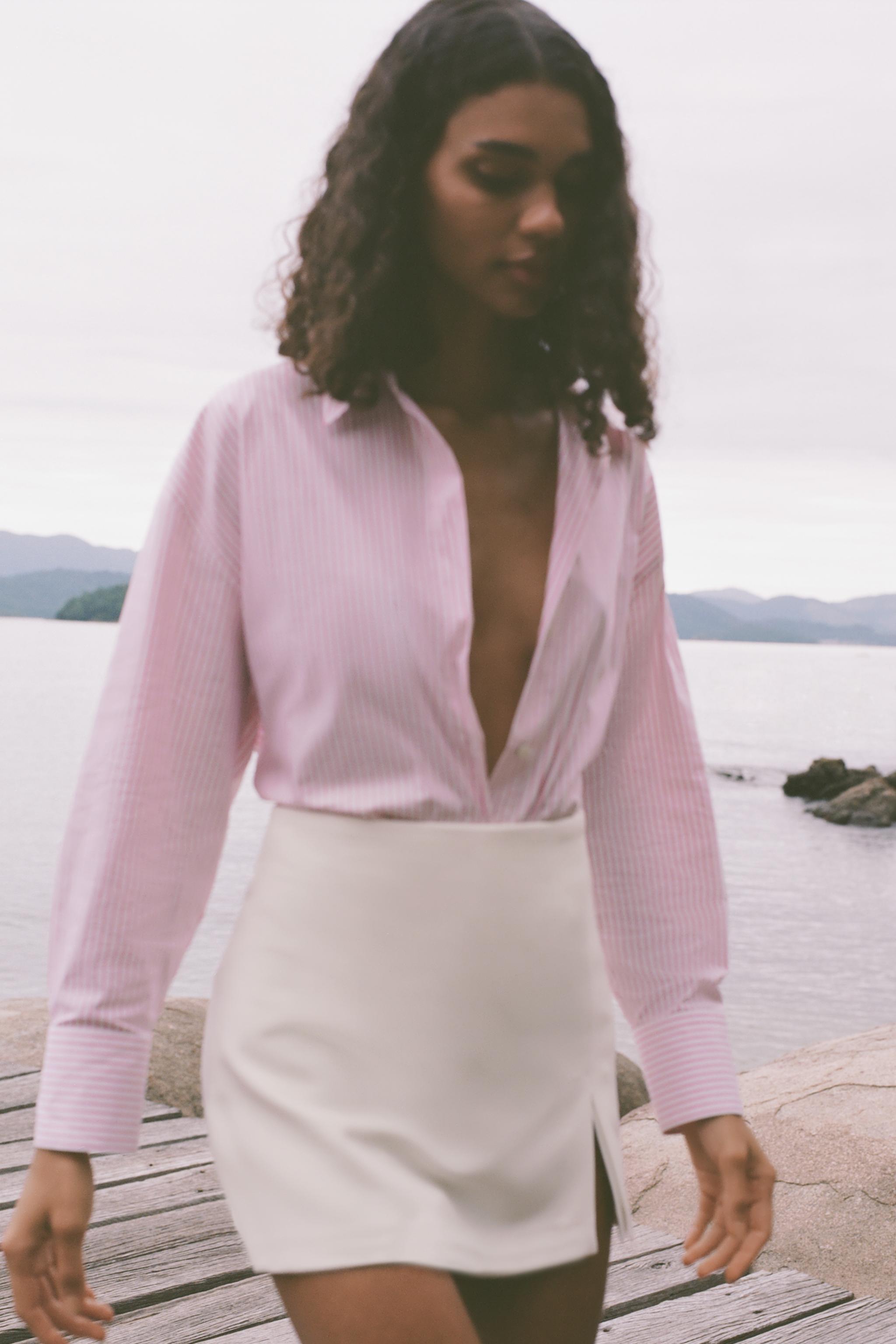 Vネックシャツ – レディース | ZARA 日本 Vネックシャツ – レディース | ZARA 日本