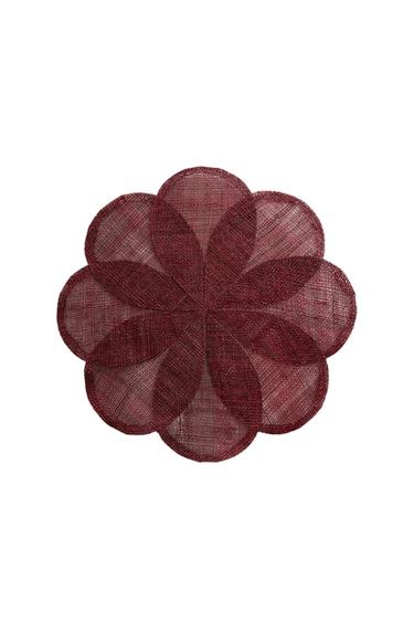 SET DE TABLE FLEUR RAMIE - Grenat de Zara
