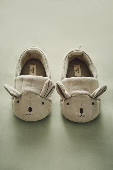 CHAUSSONS ENFANT ANIMAL - Gris de Zara - Image 5