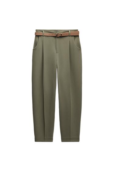 DARTED TROUSERS WITH BELT