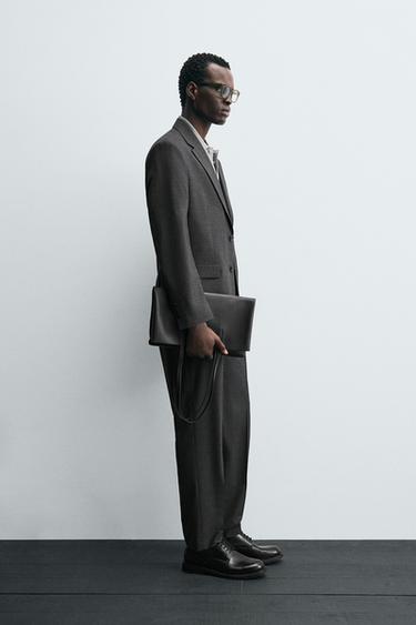 CHECK SUIT TROUSERS - Anthracite Grey by Zara - Image 3