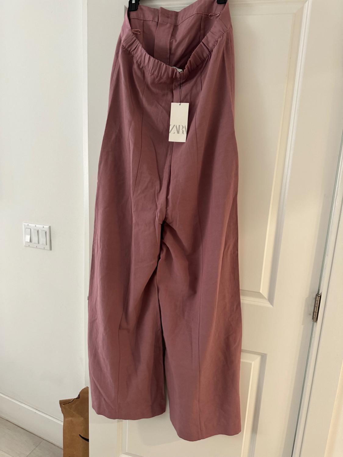STRAPLESS LINEN BLEND JUMPSUIT - Image 3