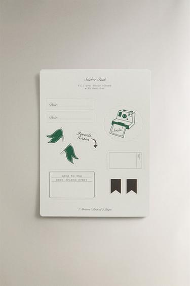 HOJAS CALCOMANÍAS FOTO (PAQUETE DE 20) - Blanco de Zara
