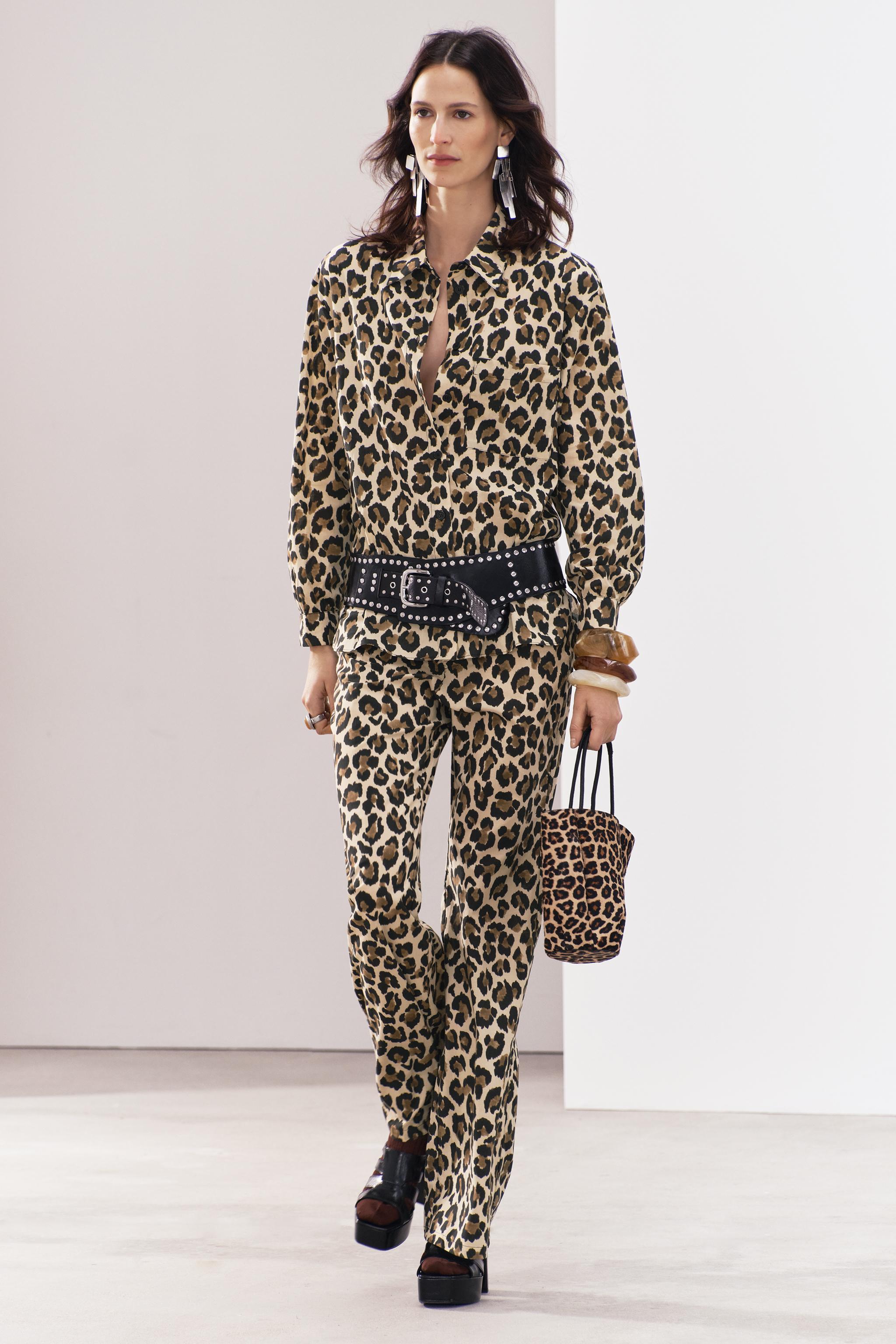 Zara Trafaluc Leopard Culotte Jeans