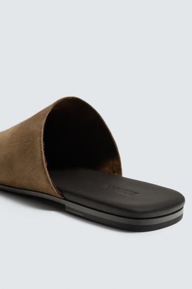 SABOTS EN CUIR - Marron de Zara - Image 2