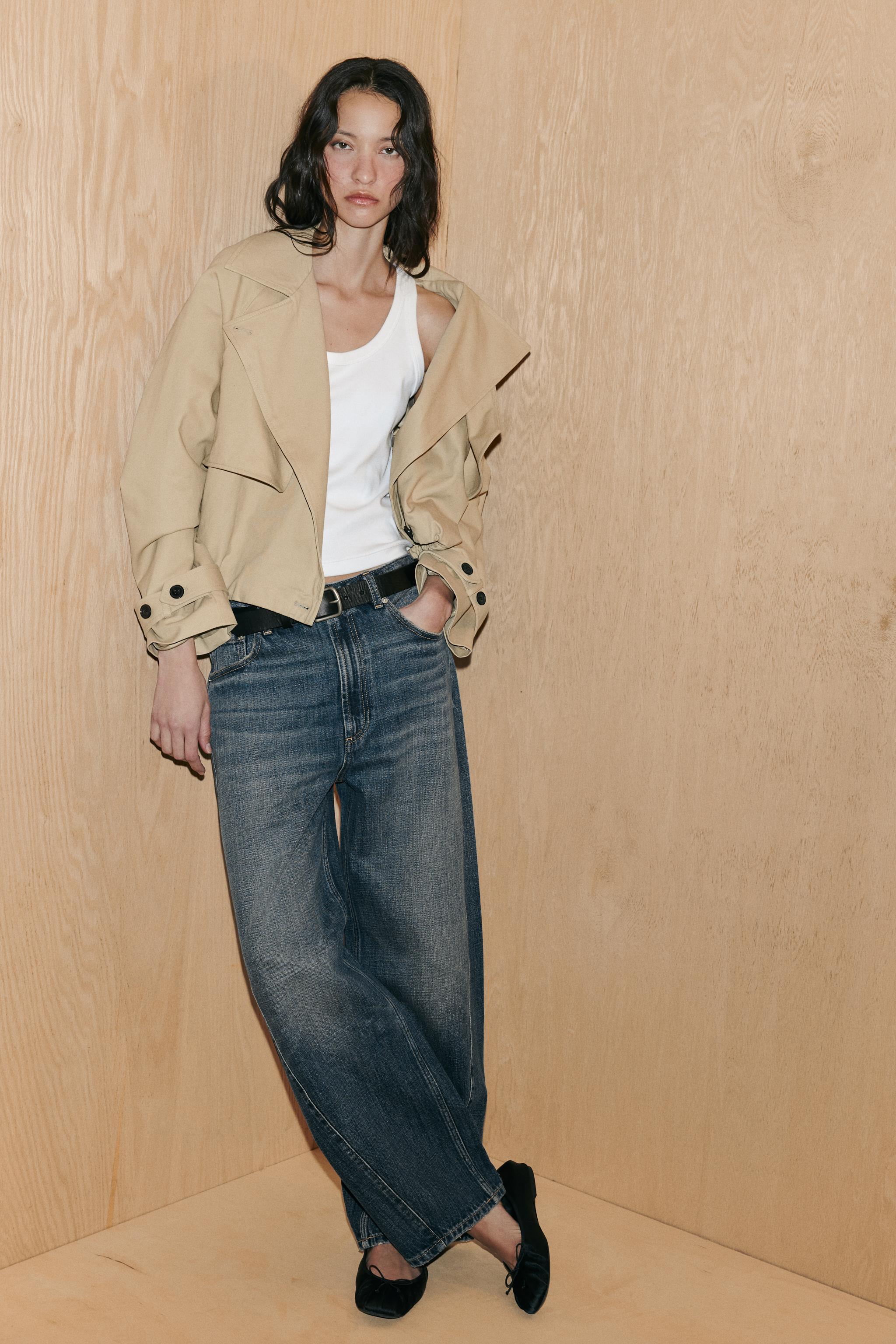 SHORT BALLOON EFFECT TRENCH COAT - Straw | ZARA South Africa SHORT BALLOON EFFECT TRENCH COAT - Straw | ZARA South Africa
