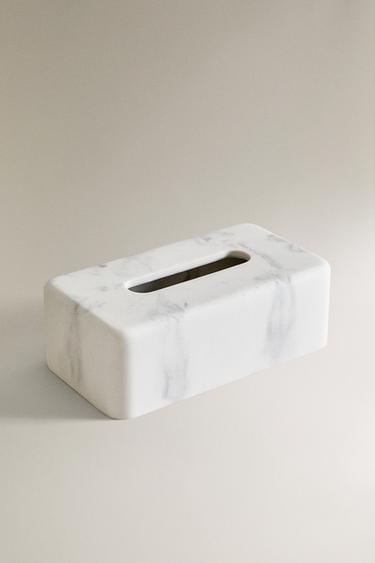 MARBLE-EFFECT TISSUE BOX - Grey by Zara - Image 2