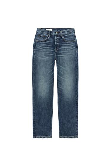 QUẦN JEANS TRF ỐNG ĐỨNG CẠP LỠ - Màu xanh nước biển từ Zara