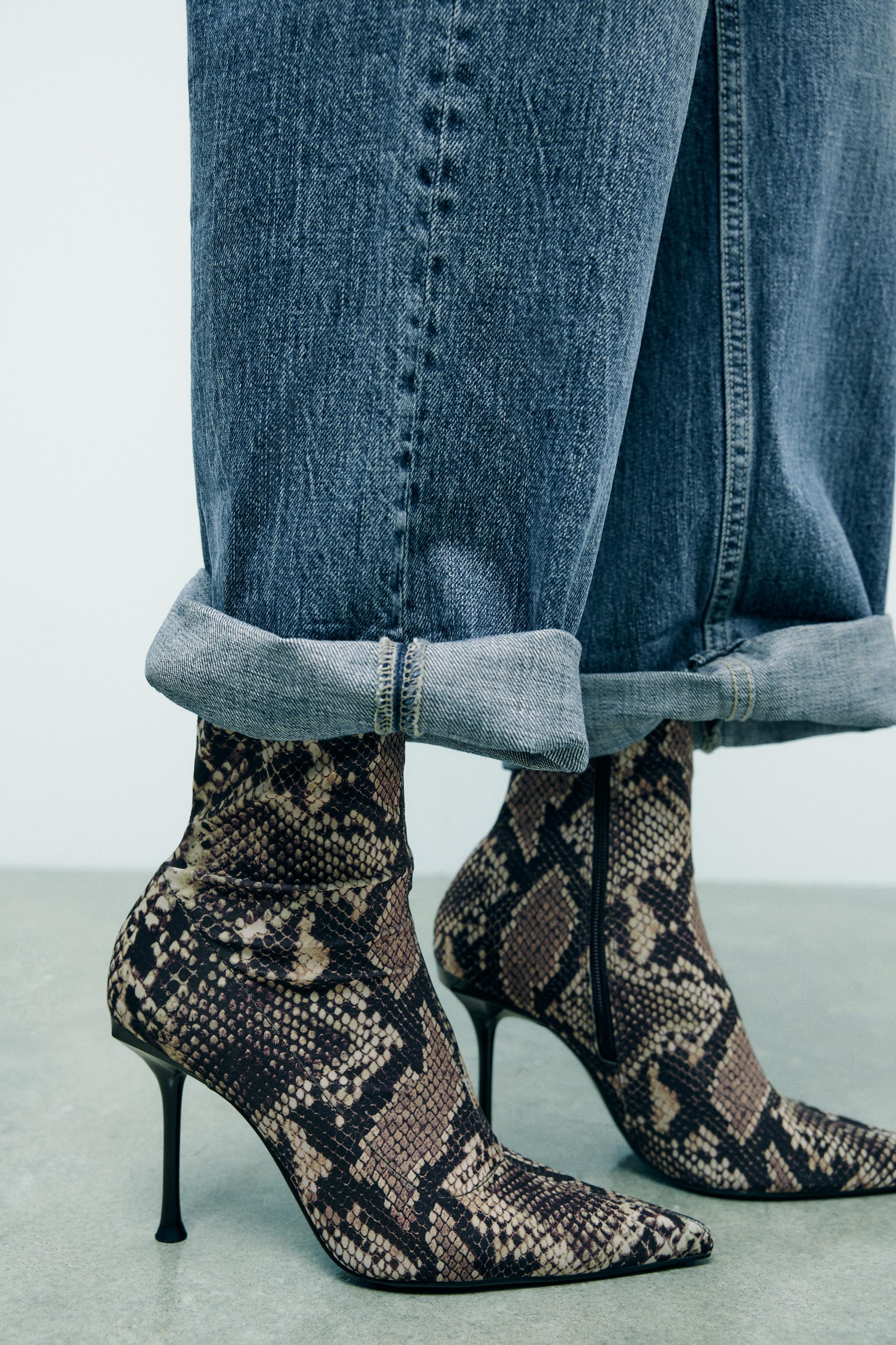 Snake print ankle boots uk online