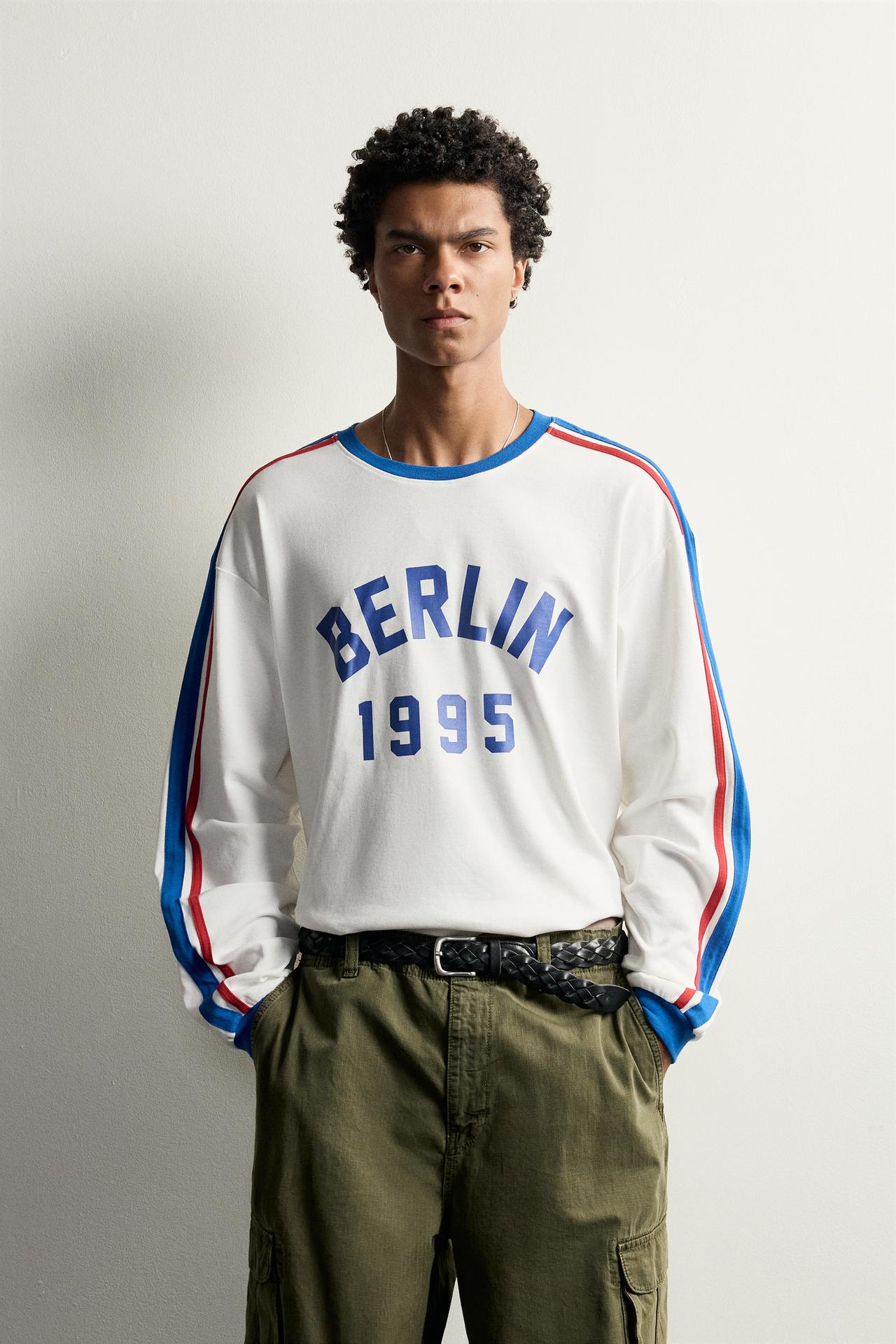 BERLIN CONTRAST STRIPE T-SHIRT — White