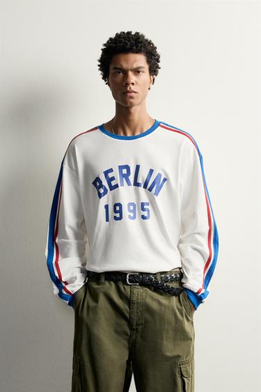BERLIN CONTRAST STRIPE T-SHIRT — White 2