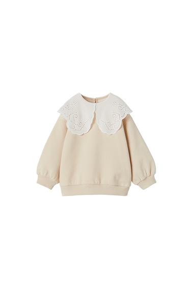 SWEATSHIRT WITH CONTRAST COLLAR
