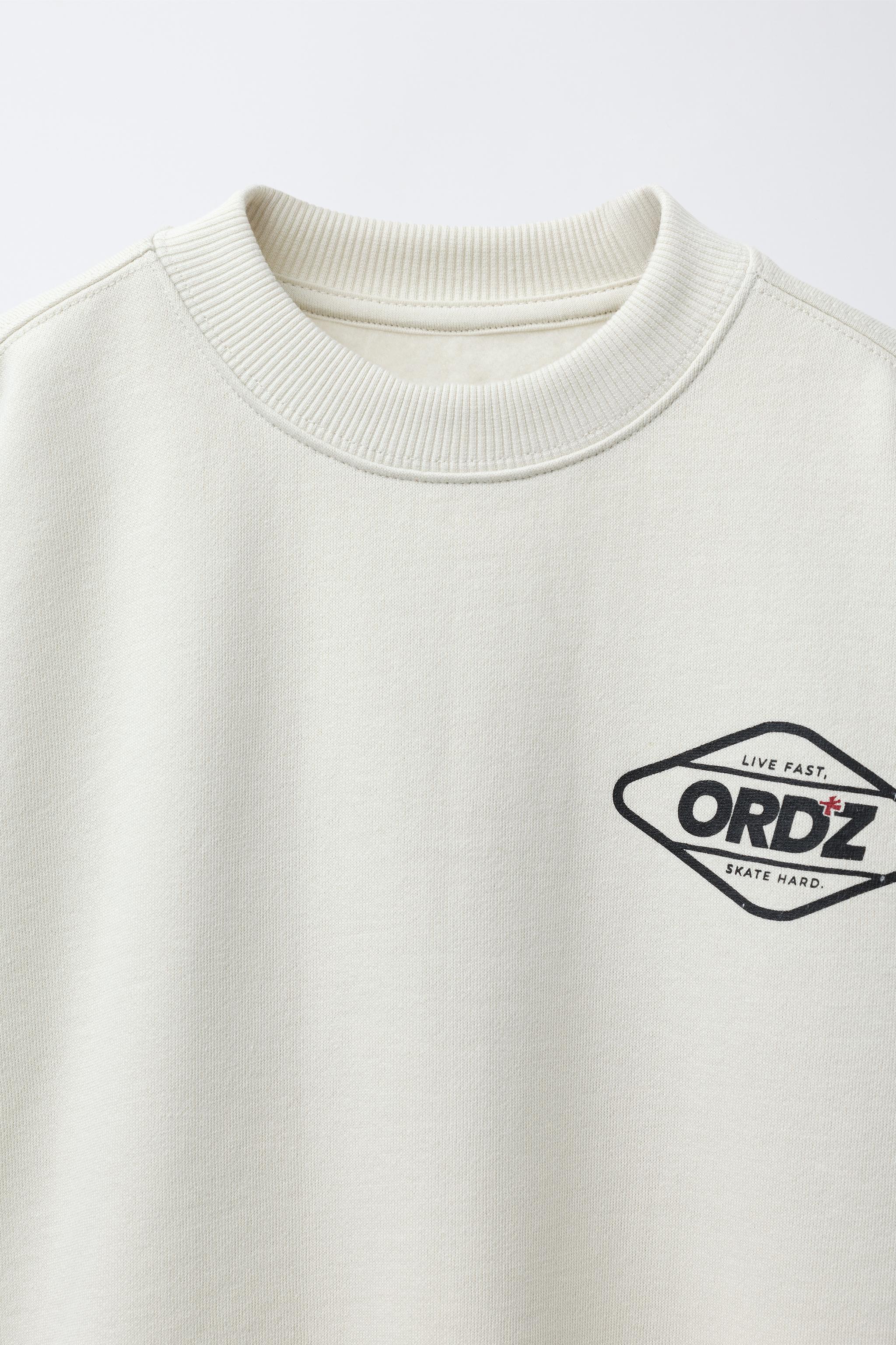 LOGO PRINT SWEATSHIRT - Brown | ZARA Canada