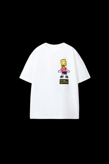 Zara BART THE SIMPSONS ™ MATT GROENING GRAFFITI T-SHIRT - White