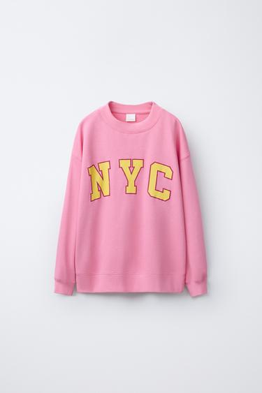 SUDADERA ESTAMPADO TEXTO - Rosa de Zara