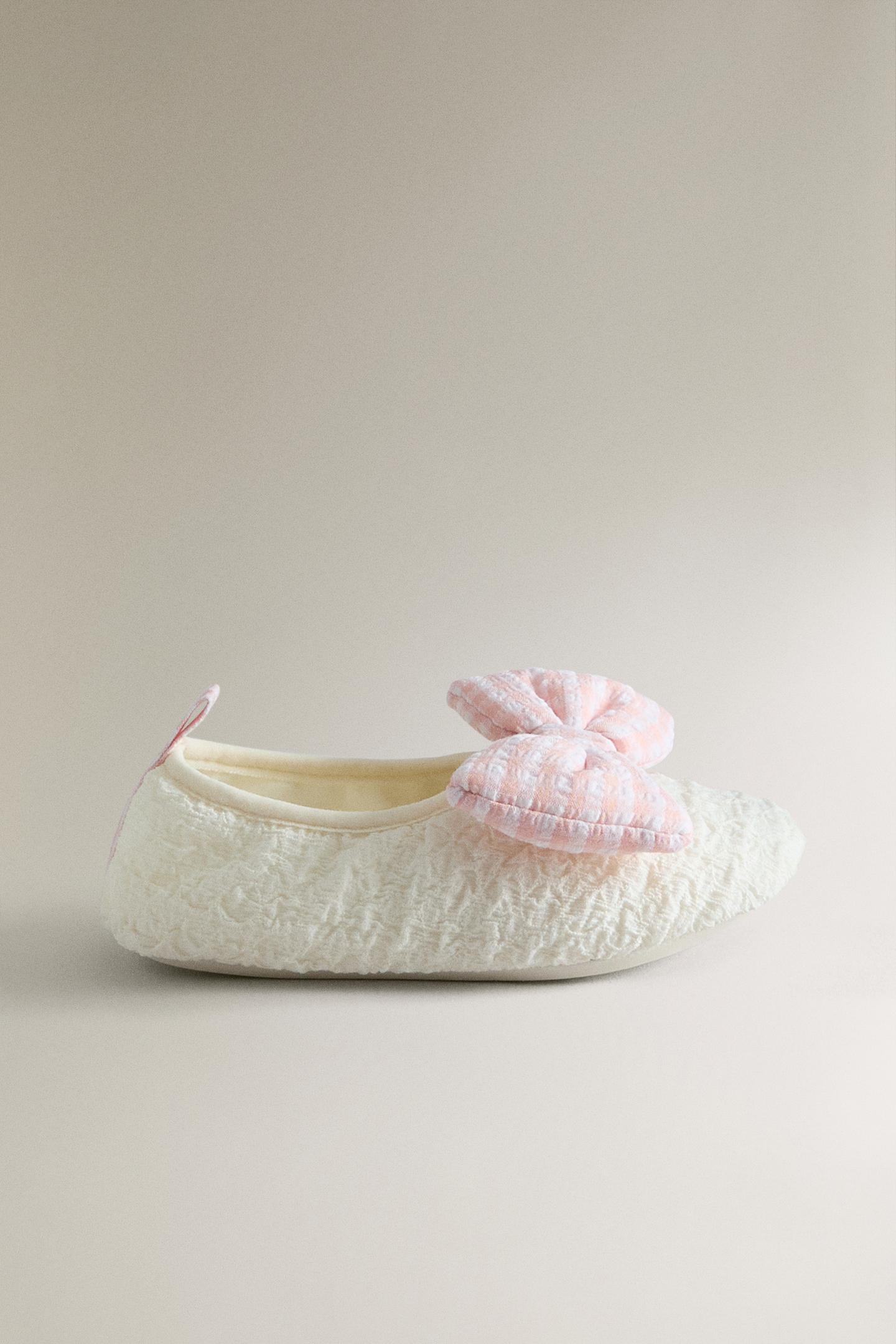 Детские балетки Zara Kids Bow Ballet Flats, цвет: Бежевый