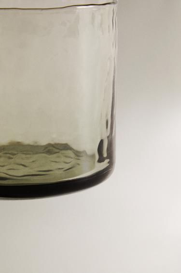 HAMMERED GLASS TUMBLER - Grey marl by Zara - Image 3