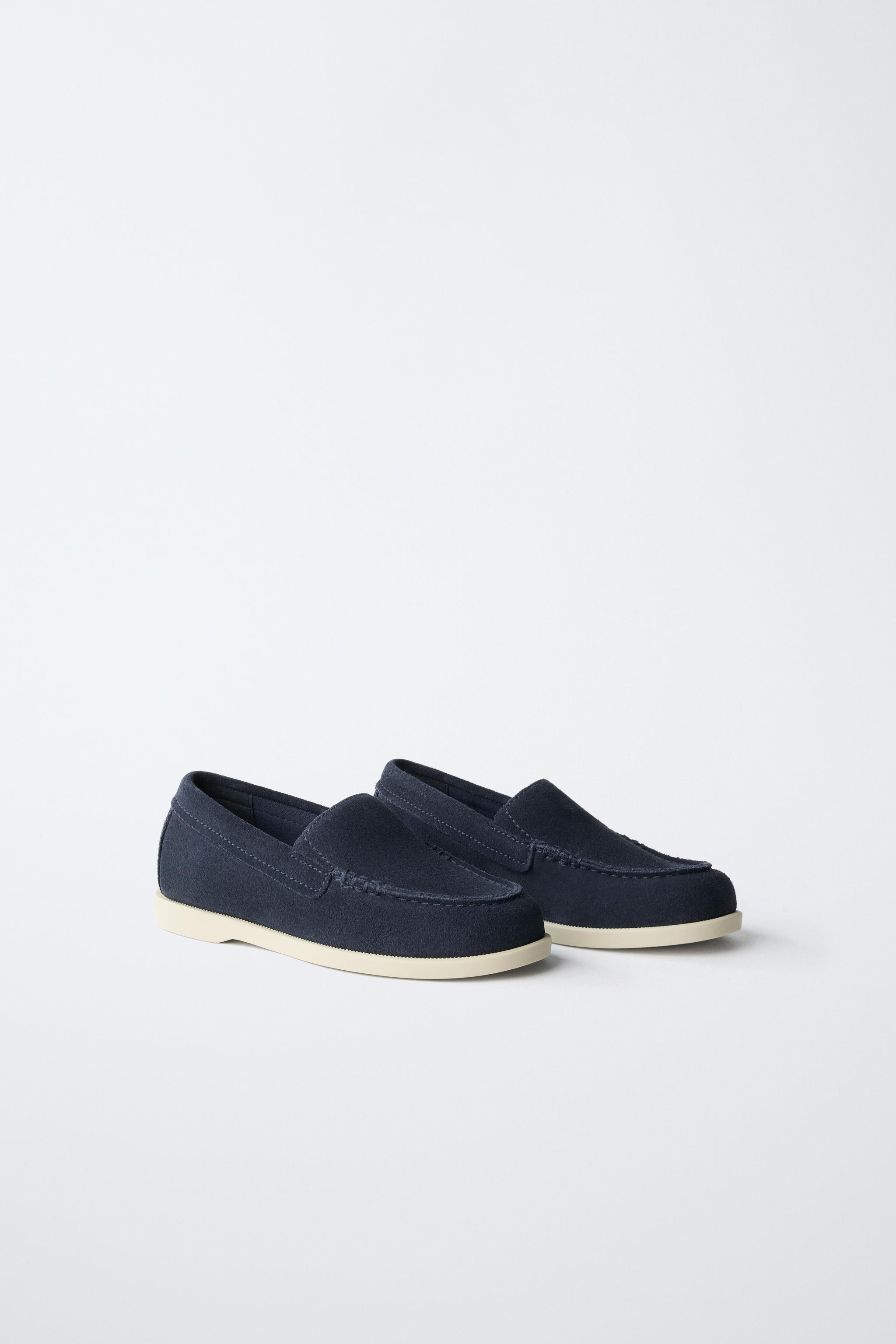 LEATHER LOAFERS — Blue