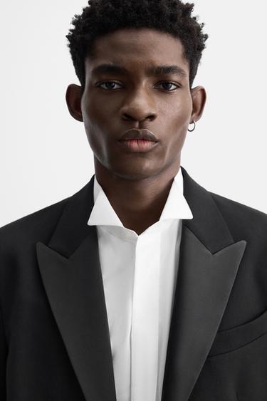 WOOL BLEND SLIM FIT DINNER JACKET - Black by Zara - Image 4